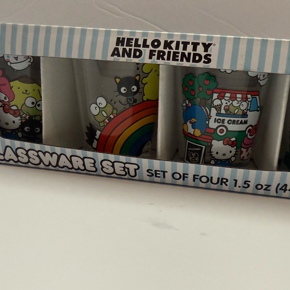 Sanrio Blue and White Glassware Set